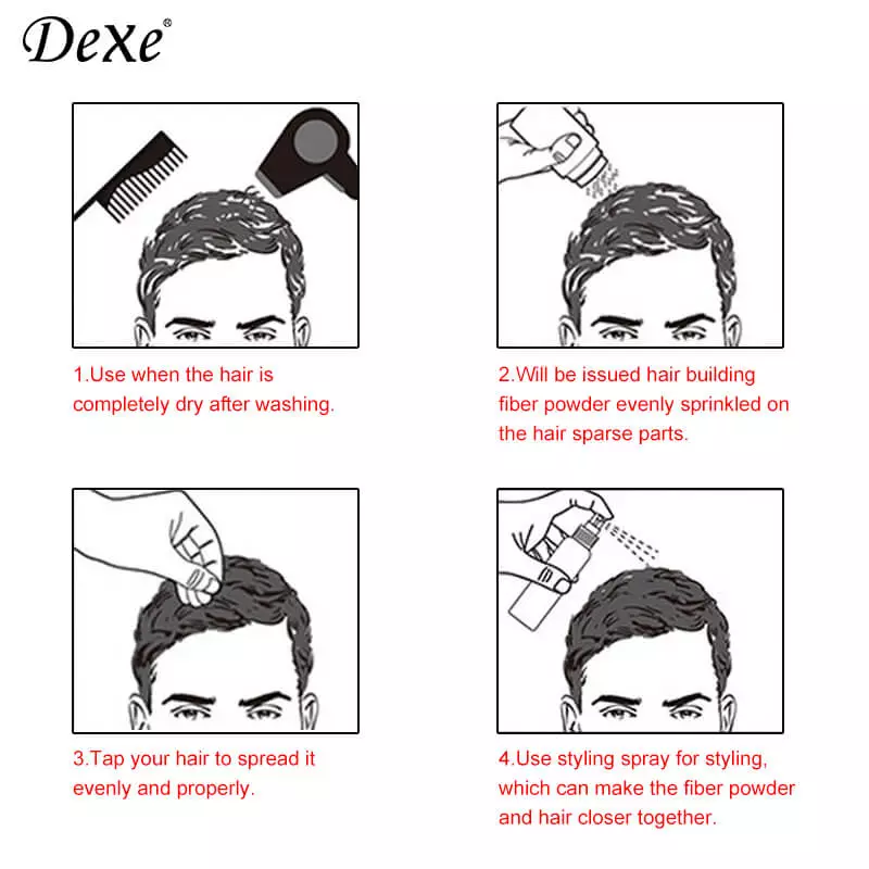 Dexe增髮纖維粉(黑)