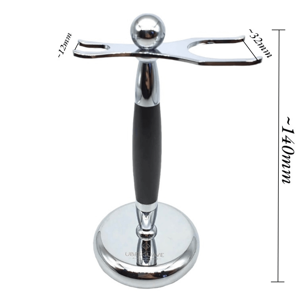 Eco-Razor Black & Chrome Safety Razor and Brush Stand