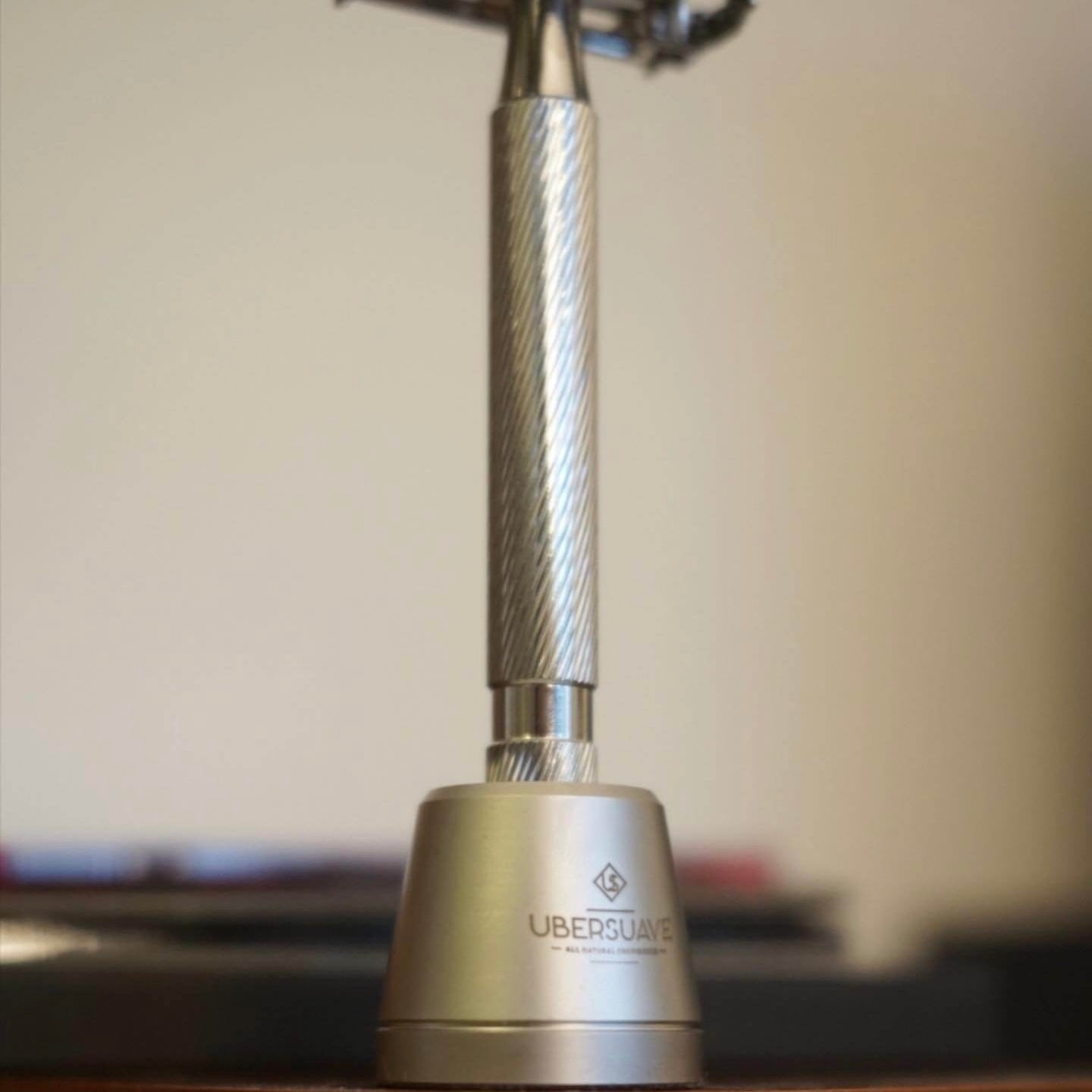 Ubershave Razor Island Stand 直立剃刀座( 銀/ 黑)