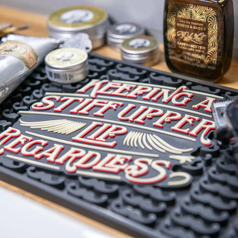 英國 Captain Fawcett Rubber Tool Mat for Barbers鬚子造型 防滑耐熱工作墊