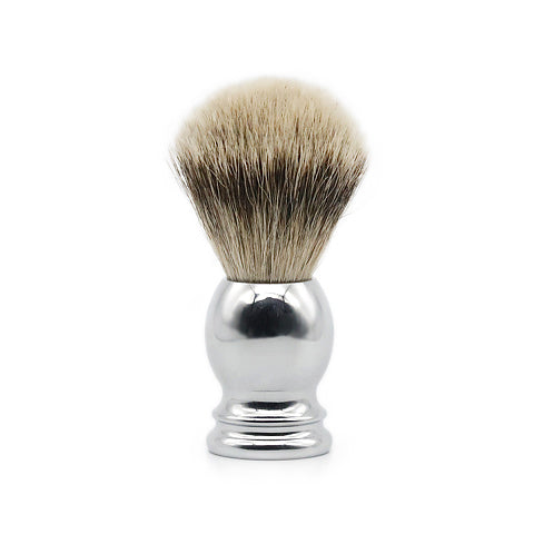 Ubersuave Eco-Razor 545鍍鉻球柄剃鬚刷(高級銀尖獾毛)