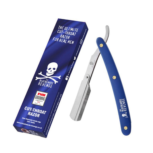 英國 Bluebeards – 藍鬍子 經典直式剃刀(可替換刀片 / 骷髏光雕版)