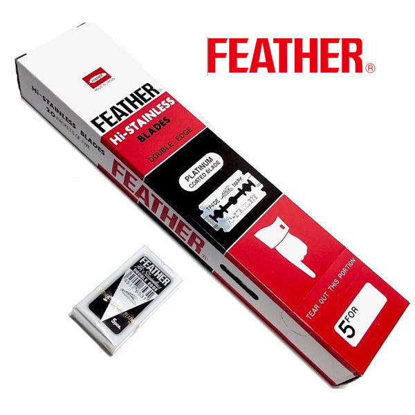 Feather platinum double-sided blade (5 pieces / 100 pieces)