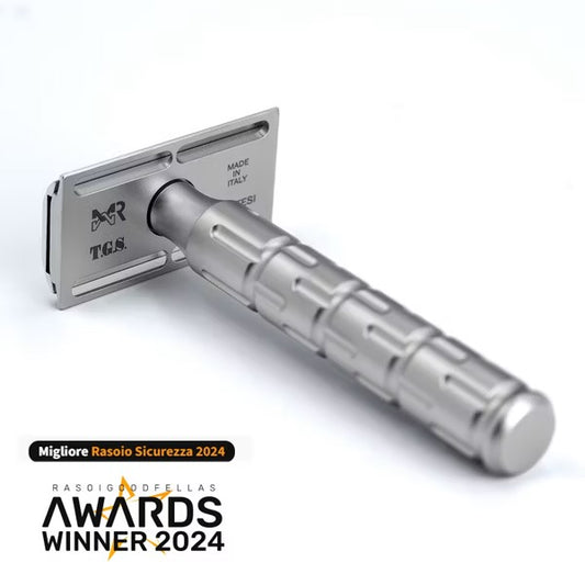 The Goodfellas' smile Syntesi Stainless Steel Safety Razor 雙導向面 303不鏽鋼 剃鬚刀 ( 附送feather 刀片一盒 ）