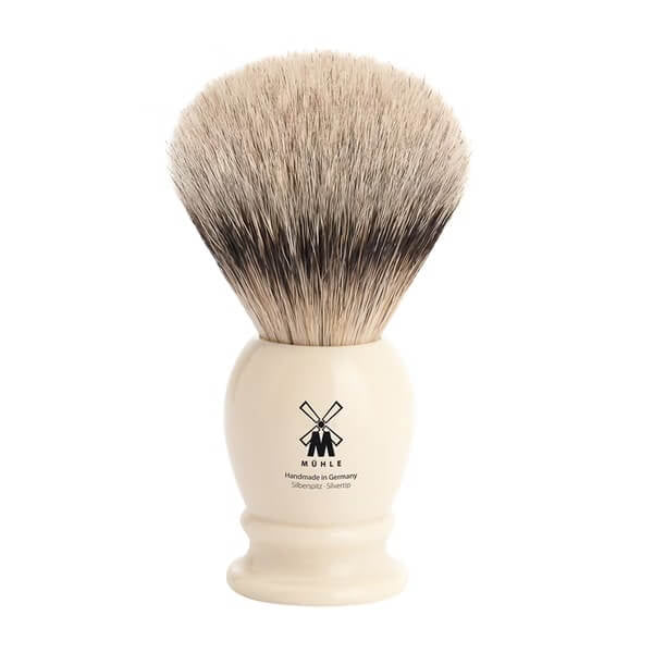 頂級享受- 德國 MUHLE Classic Silvertip Badger 經典款象牙白 "銀尖獾毛" 剃鬚刷