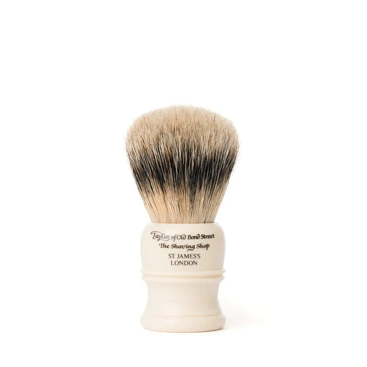 Taylor of Old Bond Street Contemporary Super Badger Shaving Brush (10cm) Imitation Ivory Super Badger Hair Brush