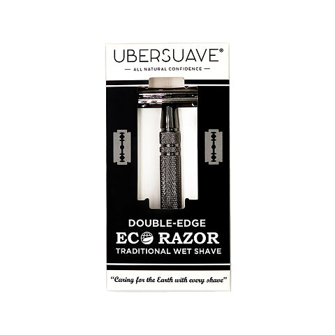 Ubersuave Eco-Razor Open Double Edge Gunmetal Shaver 103GM