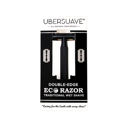 Ubersuave Eco-Razor Open Double Edge Matte Black Shaver 102B