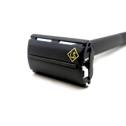 Ubersuave Eco-Razor Open Double Edge Matte Black Shaver 102B