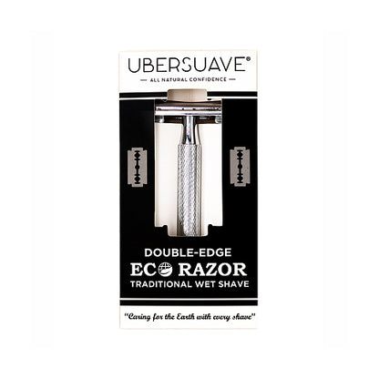 Ubersuave Eco-Razor Chrome Shaver 101S Butterfly Open Double Edge Shaver