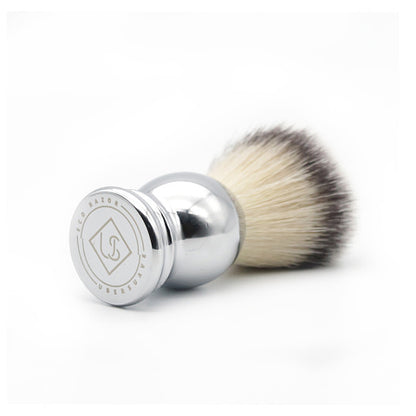 Ubersuave Eco-Razor 540 Bulbous Chrome Shaving Brush (Synthetic Silvertip) 鍍鉻球柄剃須刷（合成銀尖）